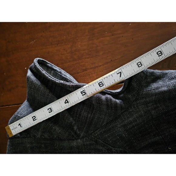 Componix Stretch Denim Knee-Length Pencil Dress Size 12 Gray/Black cap Sleeve Zi - Picture 6 of 7